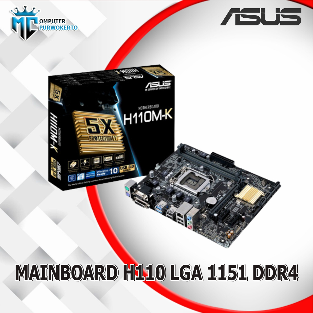 [New] Mainboard Mobo Motherboard Asus H110MK LGA 1151 Gen6/7