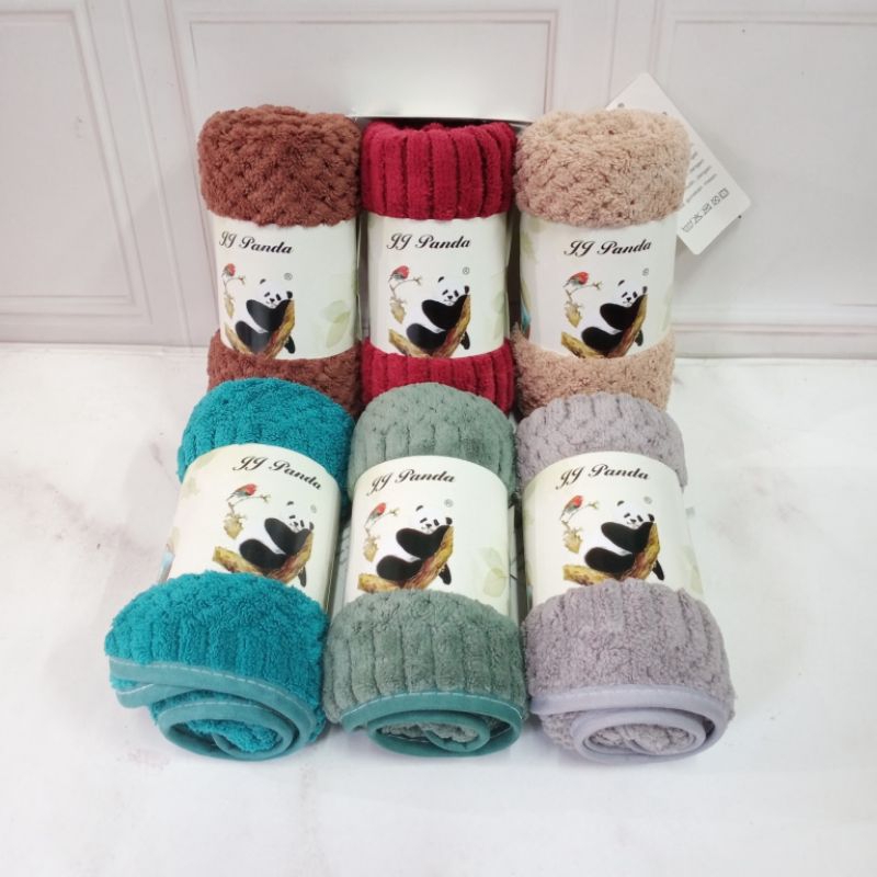 [Isi 6pcs] Handuk Sport - Handuk Olahraga Microfiber Serat 30x70cm