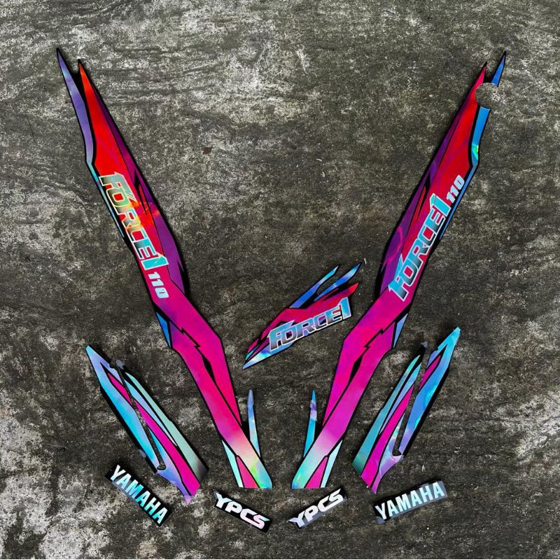 STICKER STRIPING LIS STANDAR YAMAHA FORCE 1 1993 1995
