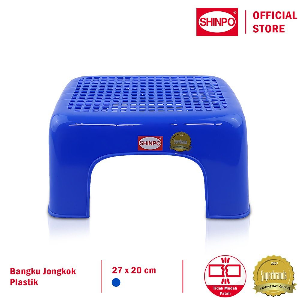 SHINPO Bangku Plastik Sedang 27 x 20 CM Bangku Segi Mundo Squat Bench Bangku Jongkok SPO-SIP-178