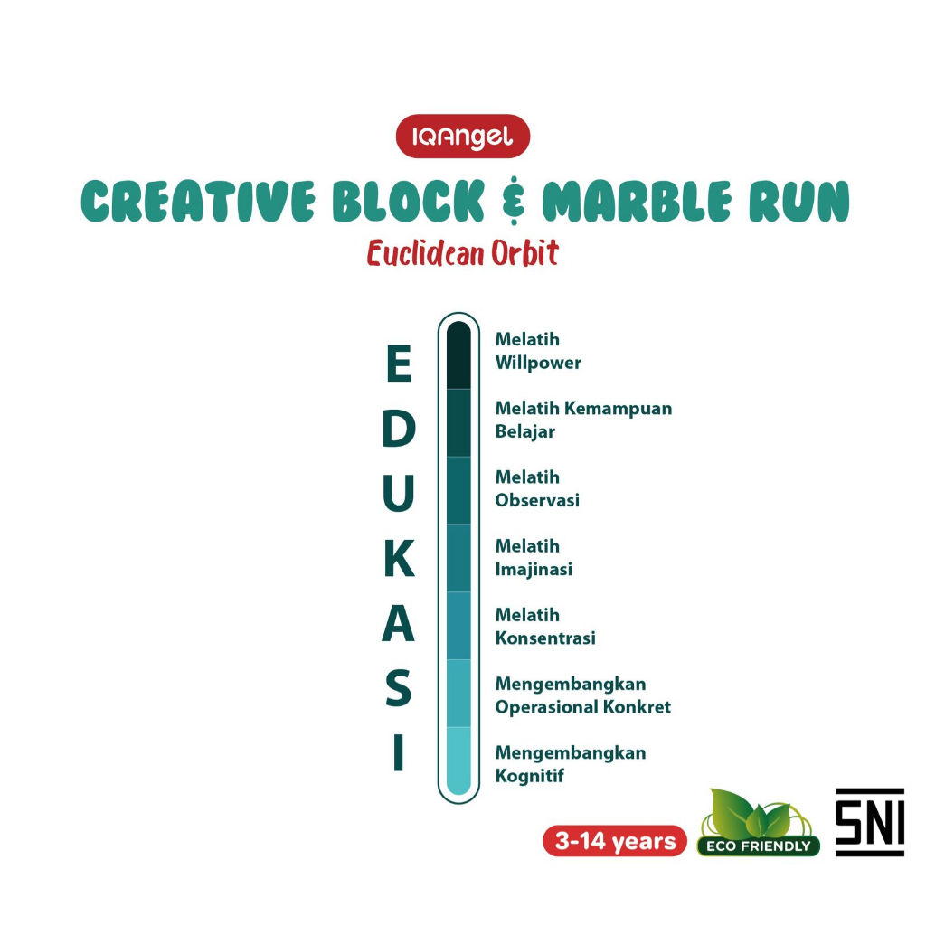 Mainan Edukasi - IQ Angel Creative Block Eucliden Orbit IQ1020 - Mainan Block Anak