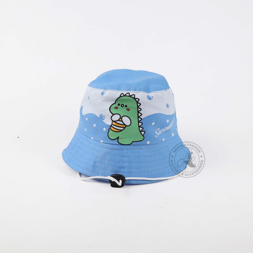 Topi bucket Anak Laki Laki Perempuan sablon Swimming