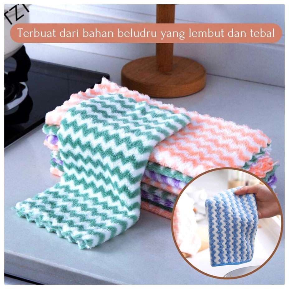 LAP MICROFIBER KAIN LAP PIRING DAPUR MOTIF SERAT