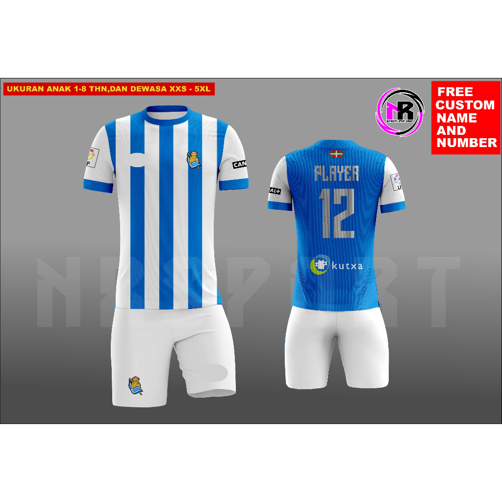 JERSEY PRINTING REAL SOCIEDAD 2013-2014/JERSEY PREMIUM FREE CUSTOM NAMESET BEBAS/JERSEY FULLPRINT RE
