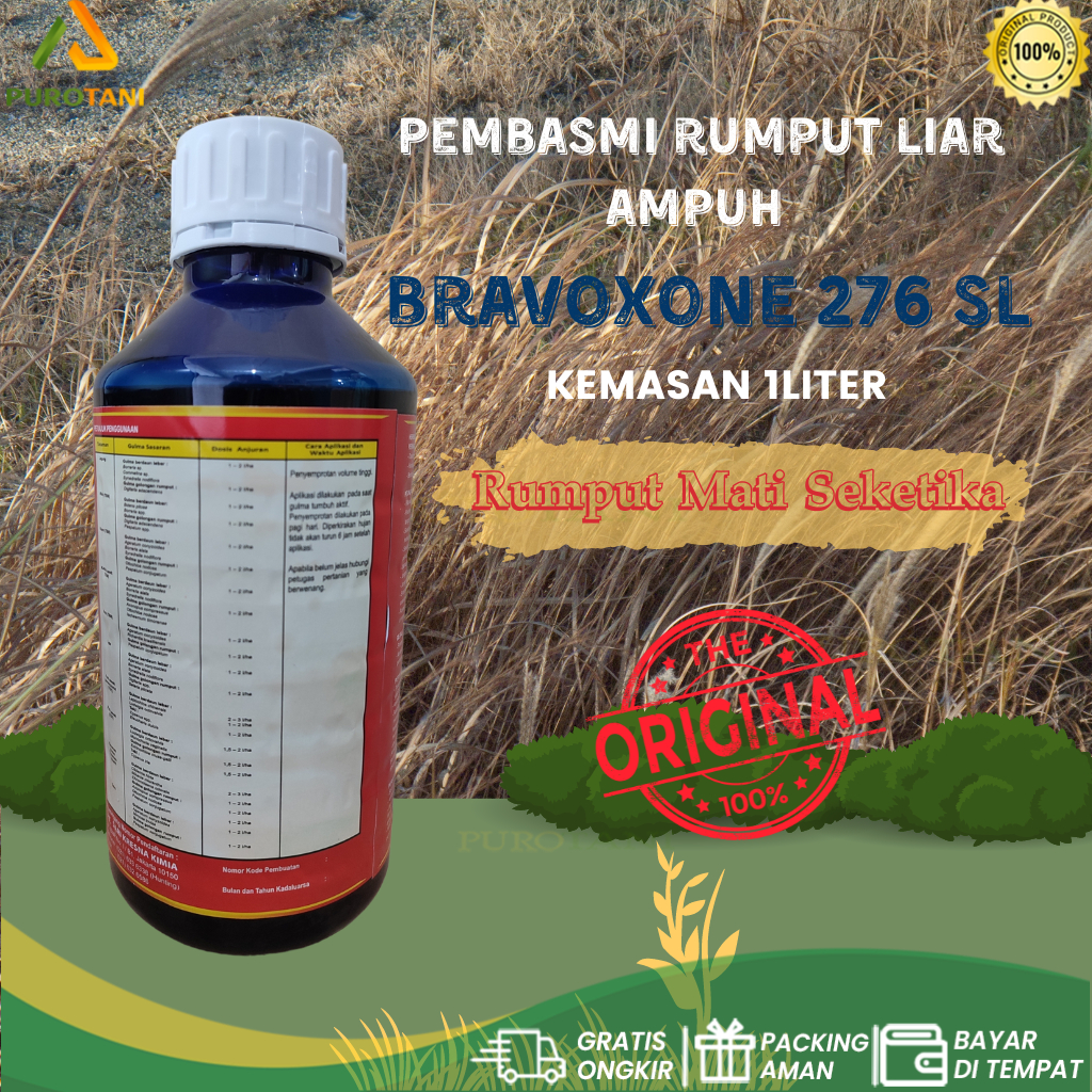 Pembasmi Gulma Obat Rumput BRAVOXONE 276 SL 1 Liter parakuat diklorida