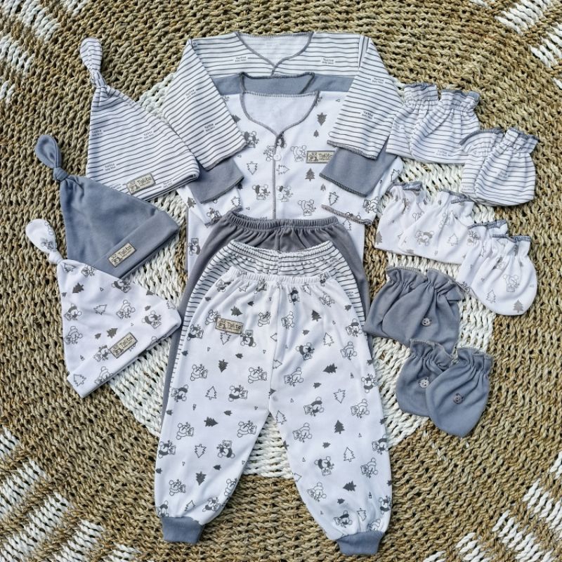 SET Lengkap Baju Bayi Baru Lahir Paket 15 PCS Newborn Seri Warna talitababywear