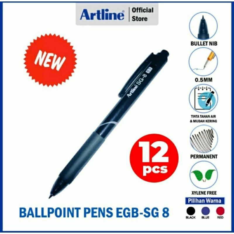 

Ballpoint Pen ARTLINE 0.5 mm EGB-SG8 (ISI 12 PCS)