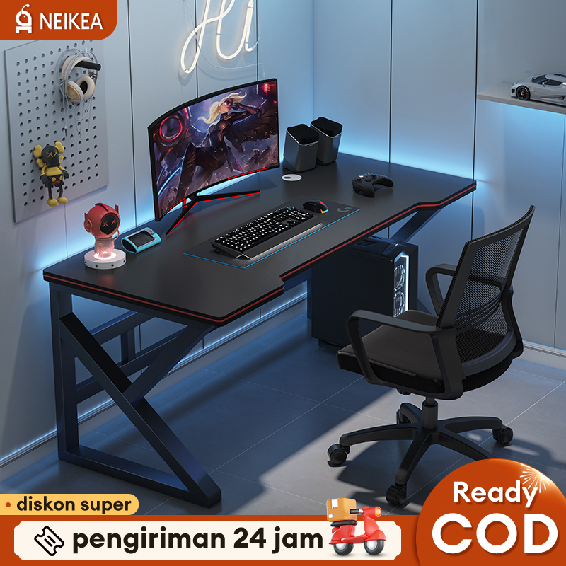 Meja Gaming Minimalis Meja Belajar Meja Komputer Meja PC 140cm Meja Komputer Laptop