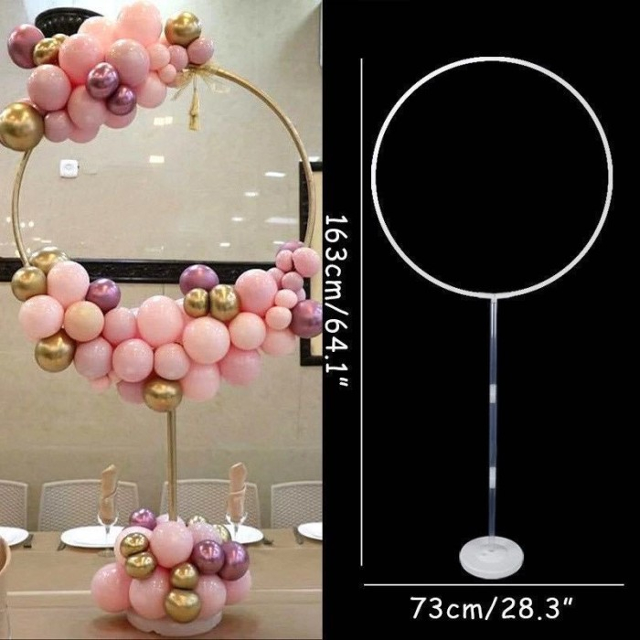 Stand / Standing holder balon bentuk lingkaran ukuran 163x73cm