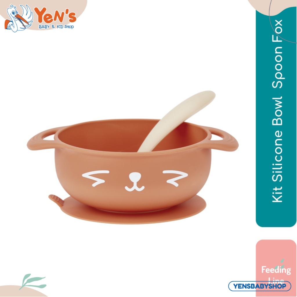 BABYMOOV - Kit Silicone Bowl Spoon Fox/Dog