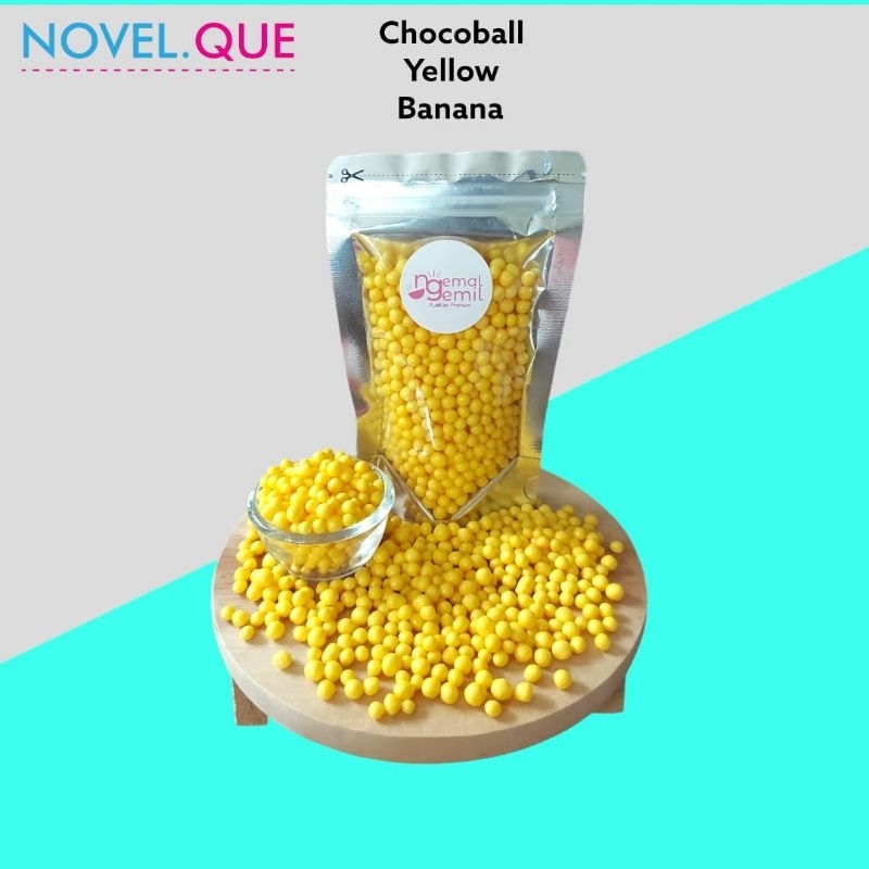 

Pouch Chocoball Yellow Banana Sprinkle Bola Kuning Topping Donut Kue Bolu Kuaitas Premium