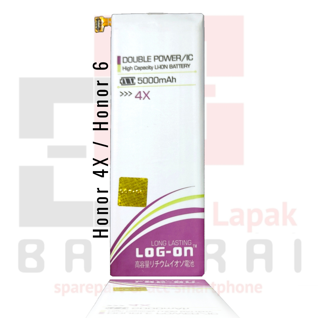 LOG - ON Baterai Huawei Honor 4X / Honor 6 HB4242B4EBW Double IC Protection Battery Batre