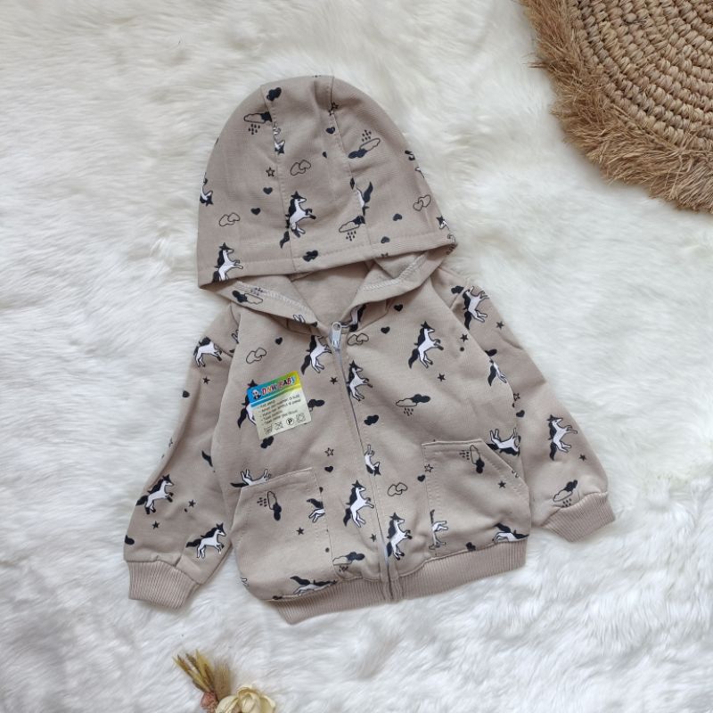 Jaket bayi 3-12 bulan motif hoorse