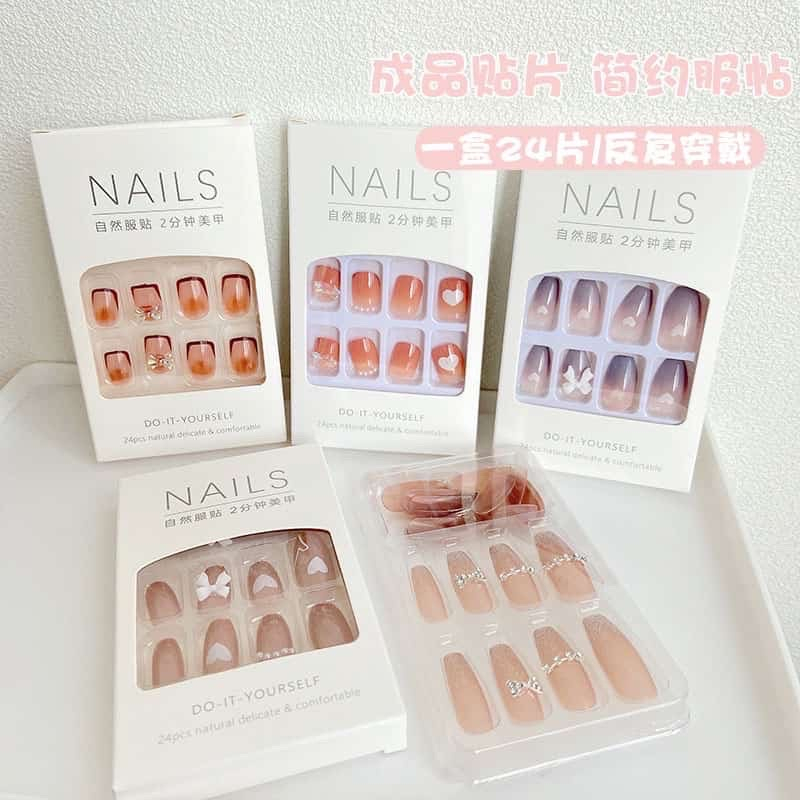 Kuku Palsu Dan Lem Fake Nail Art 3d Kuku Palsu Tahan Air