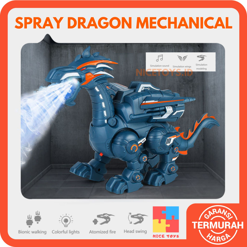 Spray Dragon Semprotan Air Naga Dinosaurus Mainan Robot Naga Dinosaurus Mainan Naga Dinosaurus Mainan Robot Anak Mainan Anak Laki Laki