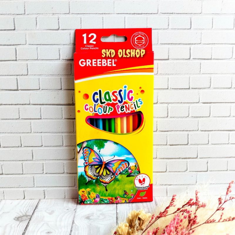 

GREBELL Pensil Warna Anak 7012 CLASSIC(Isi 12 )/Coloring Pencils