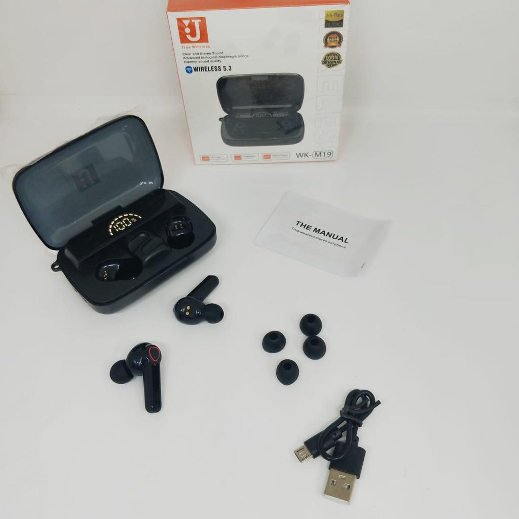 DAMIX Handsfree Bluetooth TWS M27 Smart Touch Wireless V5.3 ENC sporty Headset hires audio universal smartphone BY SMOLL