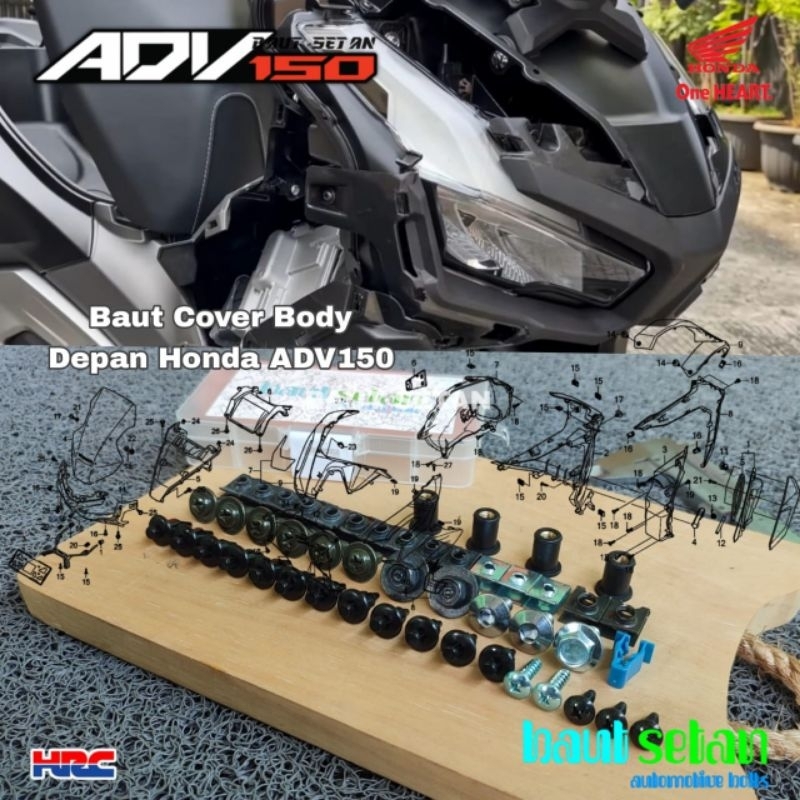 Baut FullSet Body Tameng Depan Honda ADV150