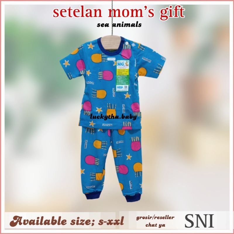 setelan Mom's gift cpr motif Dino,pinguin,shark,ubur-ubur,playing circus -piyama anak momgif - piyama CPR anak laki-laki &amp; perempuan- mom's gift - setelan anak momgift CPR  playing circus