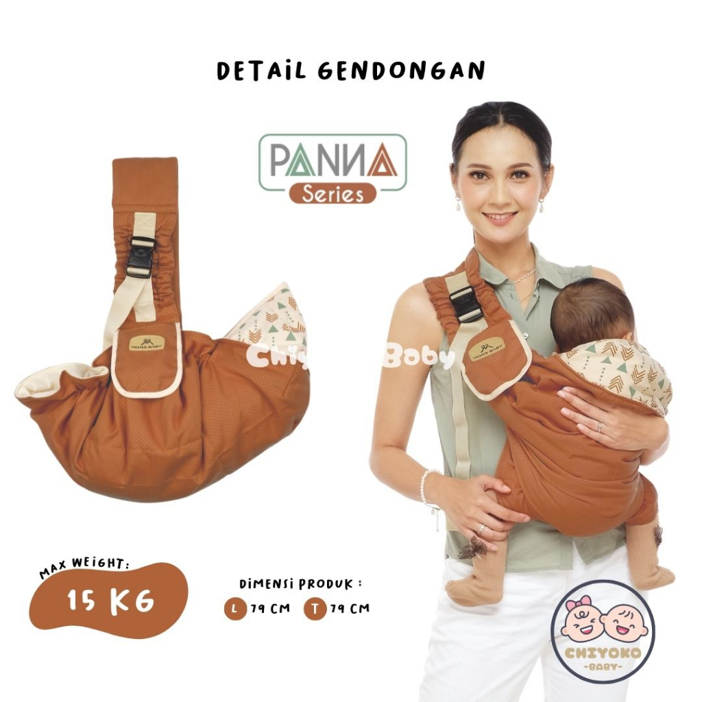 PANNA SERIES - Gendongan Bayi Samping Merk MOMS BABY - MBG1021