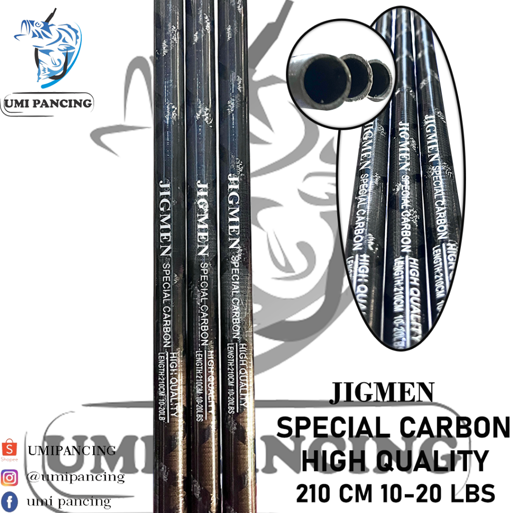 BLANK/UJUNG PANCING/HOLLOW/ CARBON JIGMEN/ BAHAN PANCING CARBON JIGMAN 210CM