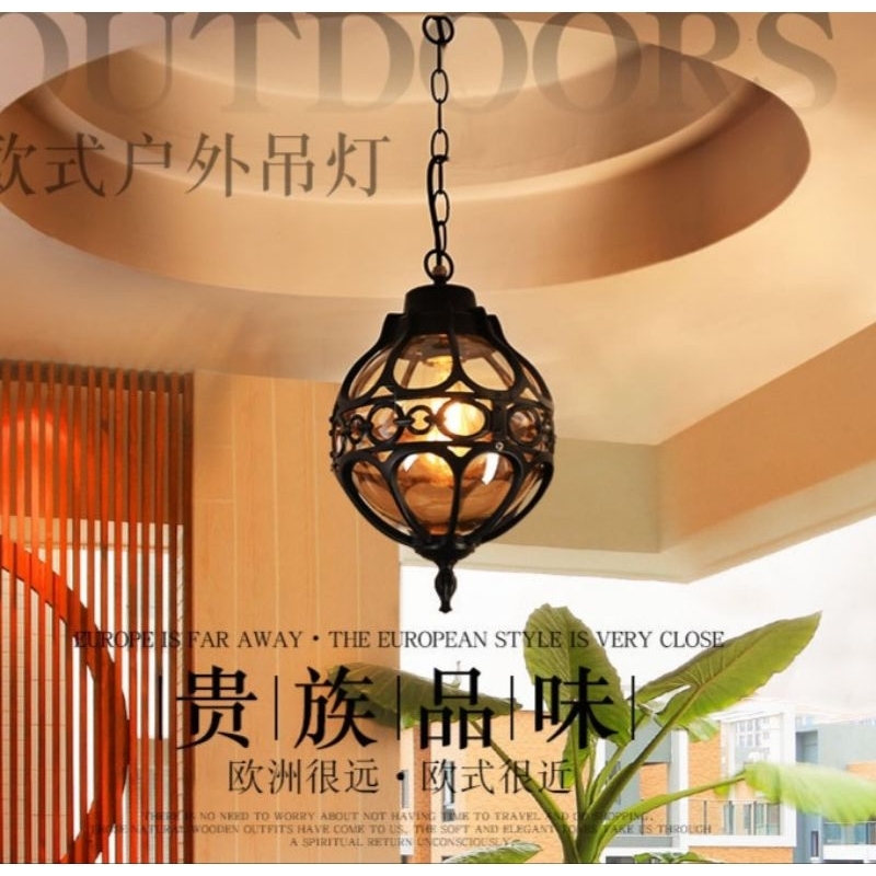 New Lampu gantung outdoor teras klasik
