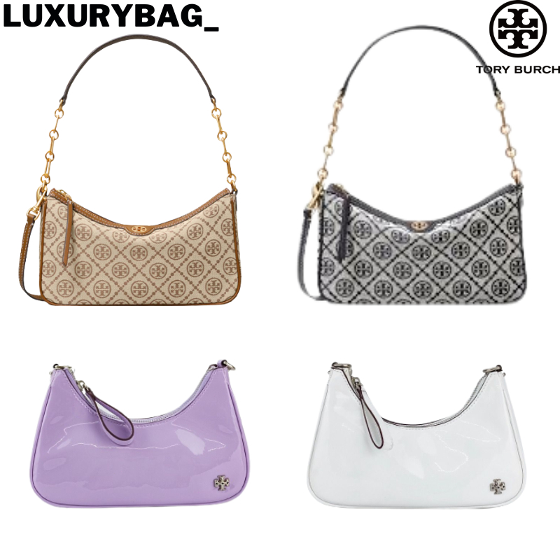 TB T Monogram Jacquard Zip Studio Bag 85137