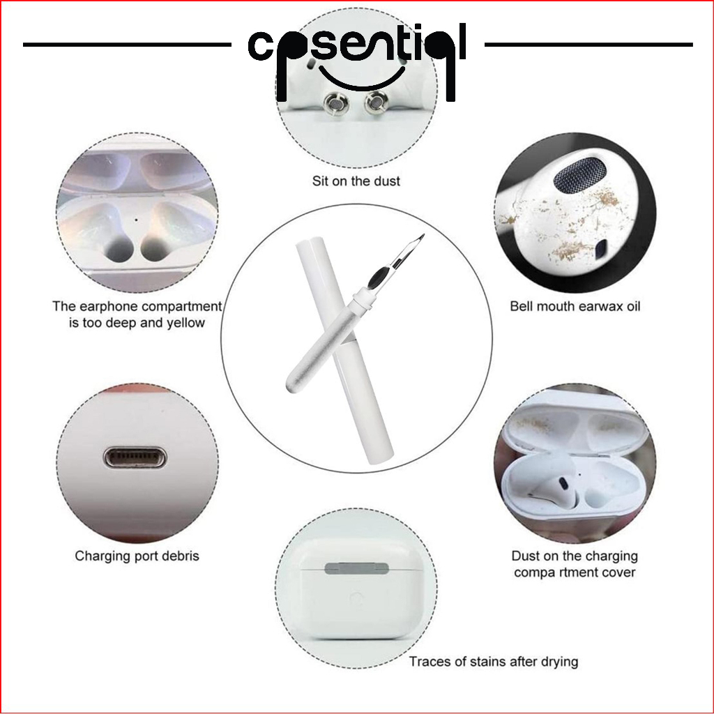 COD Pen Pembersih Airpods Gen 1/2 Gen 3 Pro Inpods 12 i12 Mini Best | Pembersih Kamera | Pembersih IPhone | Pembersih Android | Pembesih Keyboard | Pembersih Laptop