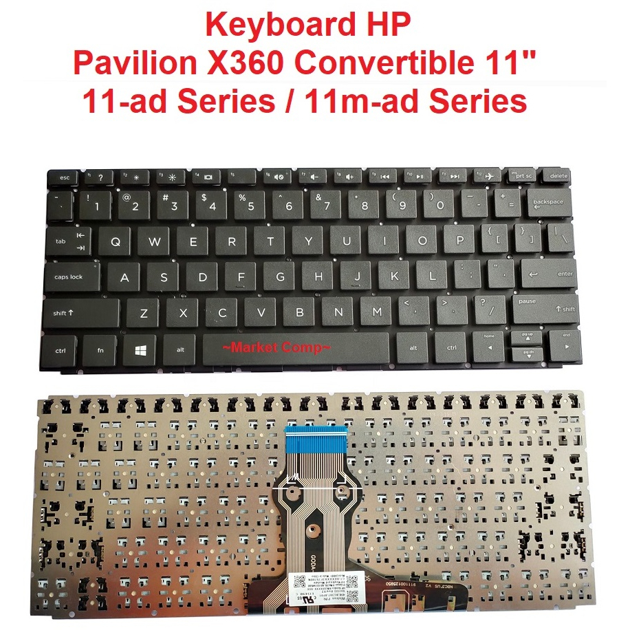 Keyboard Laptop HP Pavilion X360 Convertible 11-ad105tu 11-ad106tu 11-ad108ca 11-ad0xx 11-ad1xx 11m 