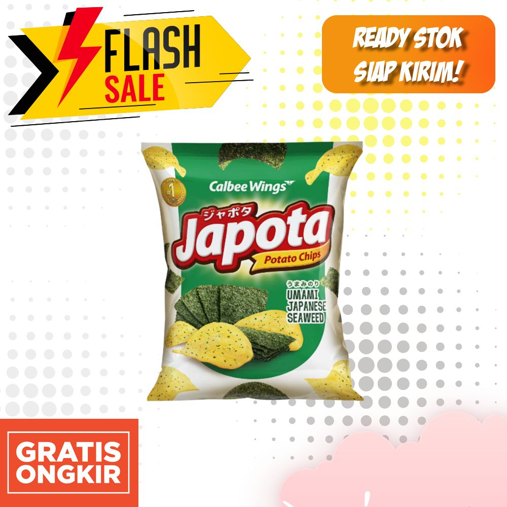 

Japota Potato Chips Umami Japanese Seaweed 68g / Kripik Kentang Japota Rasa Rumput Laut