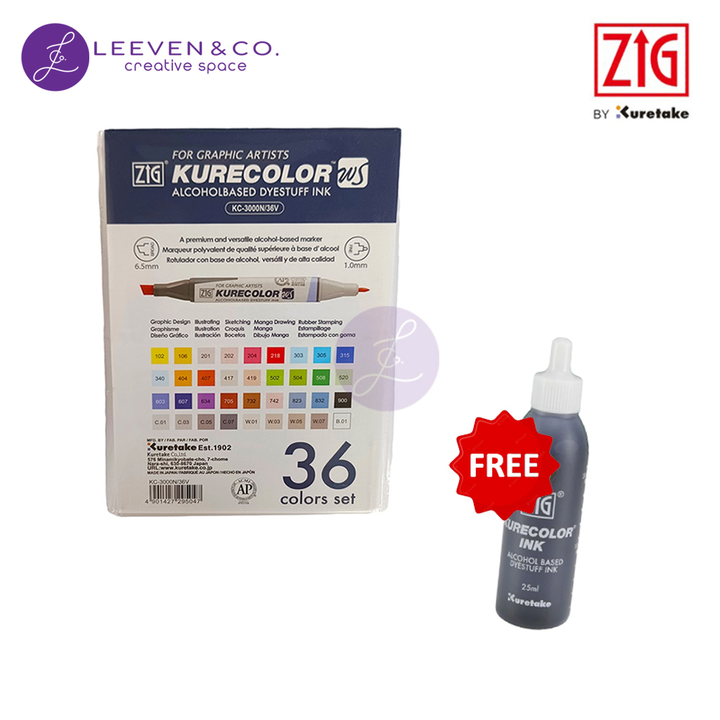 

ZIG KURETAKE KURECOLOR TWIN WS 36 COLOR SET