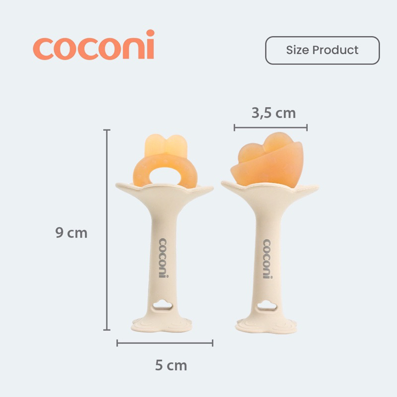 Coconi Lollipop Grip Teether 2 pcs / Mainan Gigitan Bayi Silicone