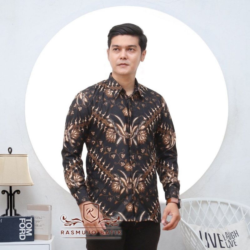 Agrapana Baju Batik Pria Lengan Panjang Batik Premium Modern Rajata Size M L XL XXL