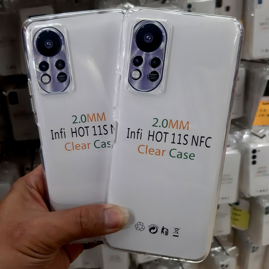 Softcase Silicone Clear Infinix Hot 11S NFC Anticrack Case Fuze 2.0MM