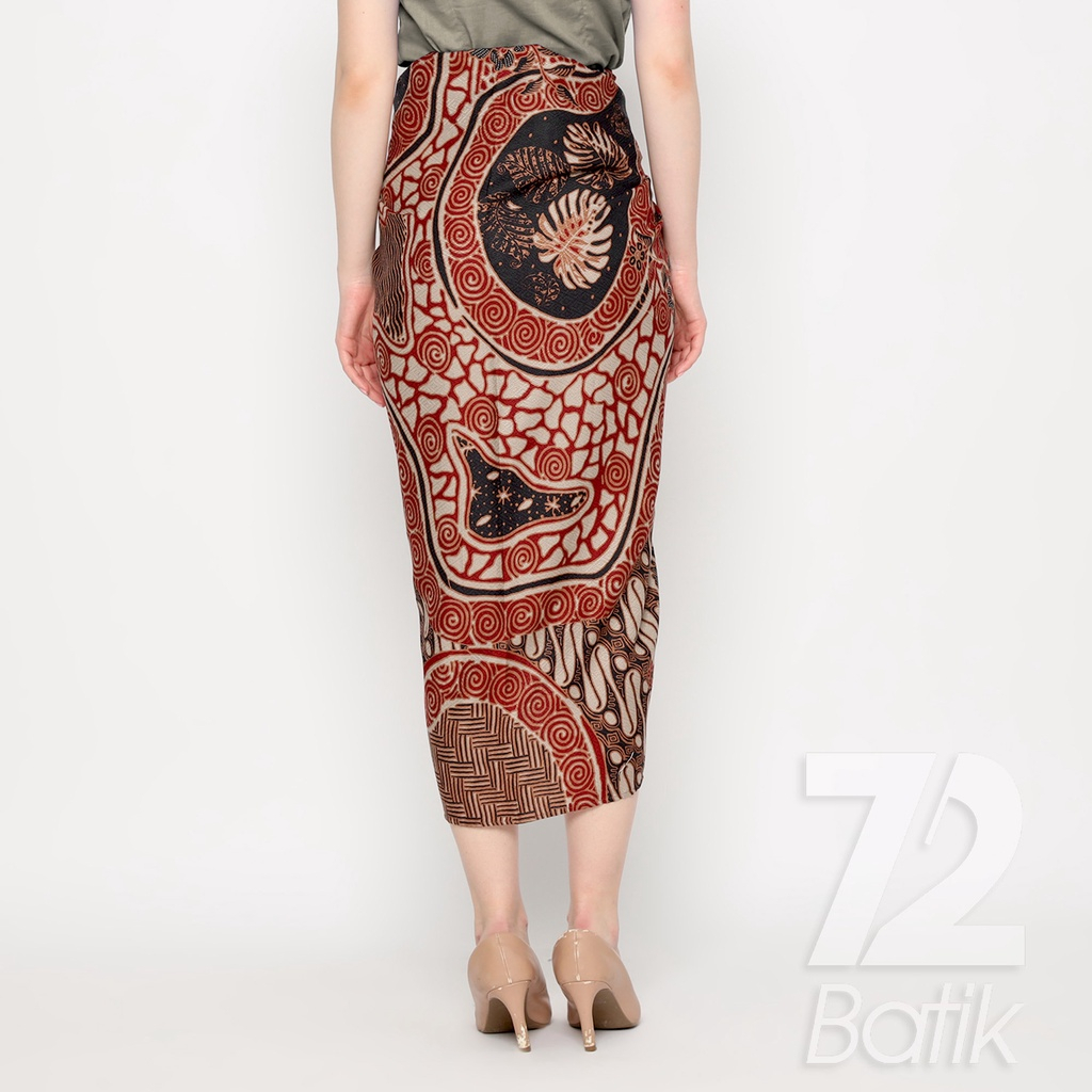 ROK BATIK SPAN Jena Skirt Lilit Kebaya Instan Modern Wanita Motif Parang Roll Warna Merah Hitam 723230 Cap 72 - Rok Batik Lilit Bawahan Skirt Kamen Kebaya Songket Batik Panjang Plisket Span Instan Jadi Bali Lembaran Premium Modern Untuk Wanita Kondangan