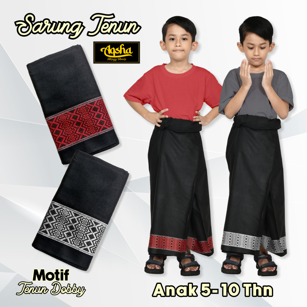 Sarung Anak Motif Tenun Dobby Songket USIA 5 S/D 10 TH