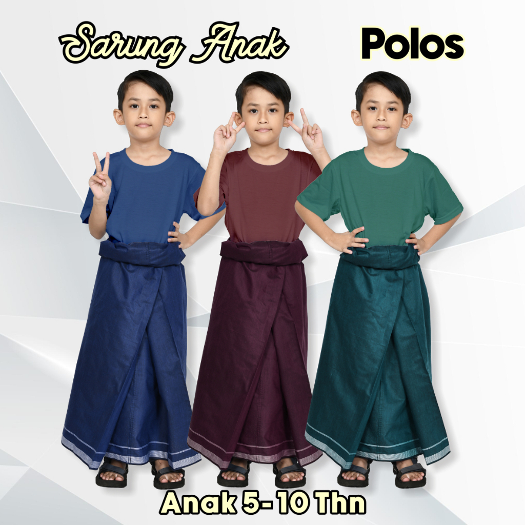 Sarung Anak Motif Tenun Dobby Songket USIA 5 S/D 10 TH