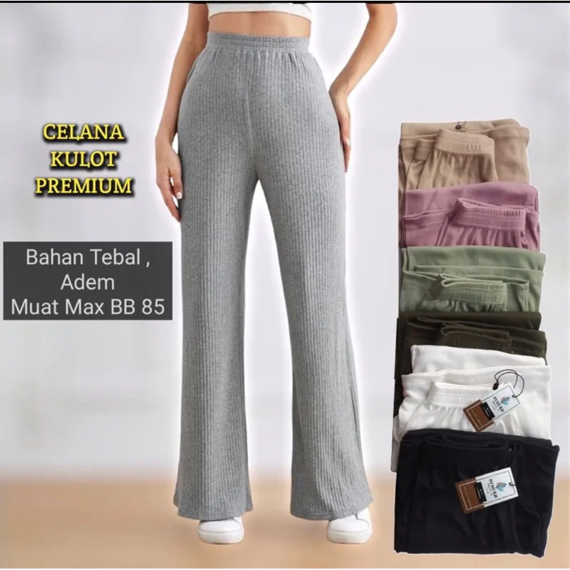 celana knit rib uniqlo