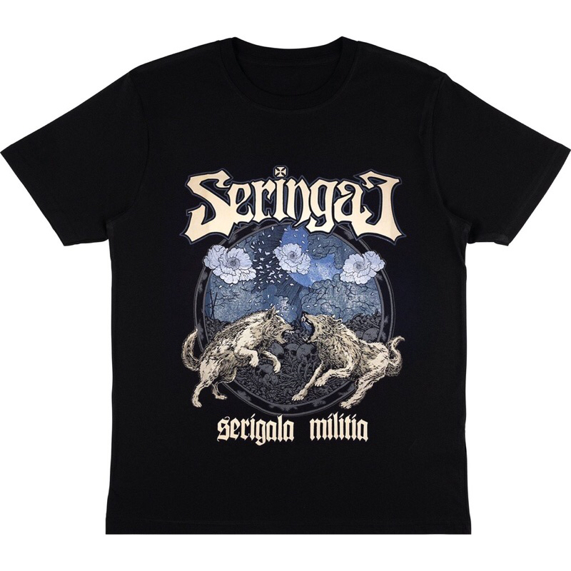 BAJU KAOS VINTAGE BAND SERINGAI “SERIGALA MILITIA” |T-SHIRT VINTAGE BAND SERINGAI| BAJU KAOS BAND OV