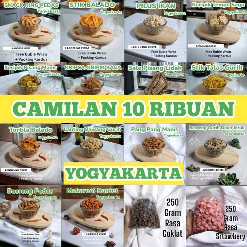 

Aneka Camilan Snack Yogyakarta 10 Ribuan Makaroni Basreng Keripik Pisang Pang Pang Manis Sus Coklat Sale Pisang Stik Talas Tortila Lanting Bawang Keripik Tempe Kripca Ring Pedas Pilus Ikan Sereal Simba Coco Crunch Coklat Strawbery