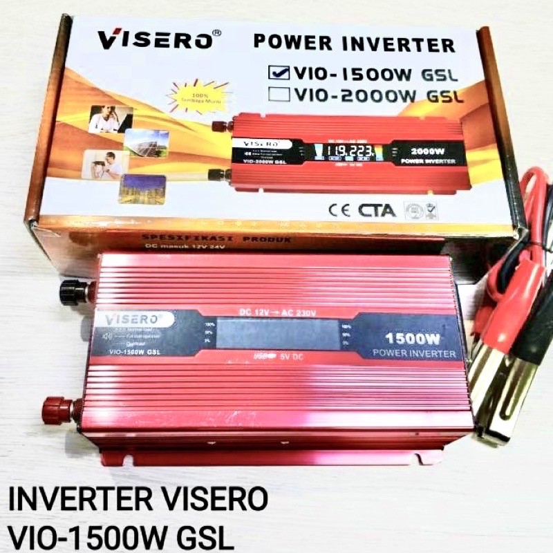 Power Inverter Inveter 1500W 1000W 500W Visero Layar Digital Dc To Ac Solar Inverter