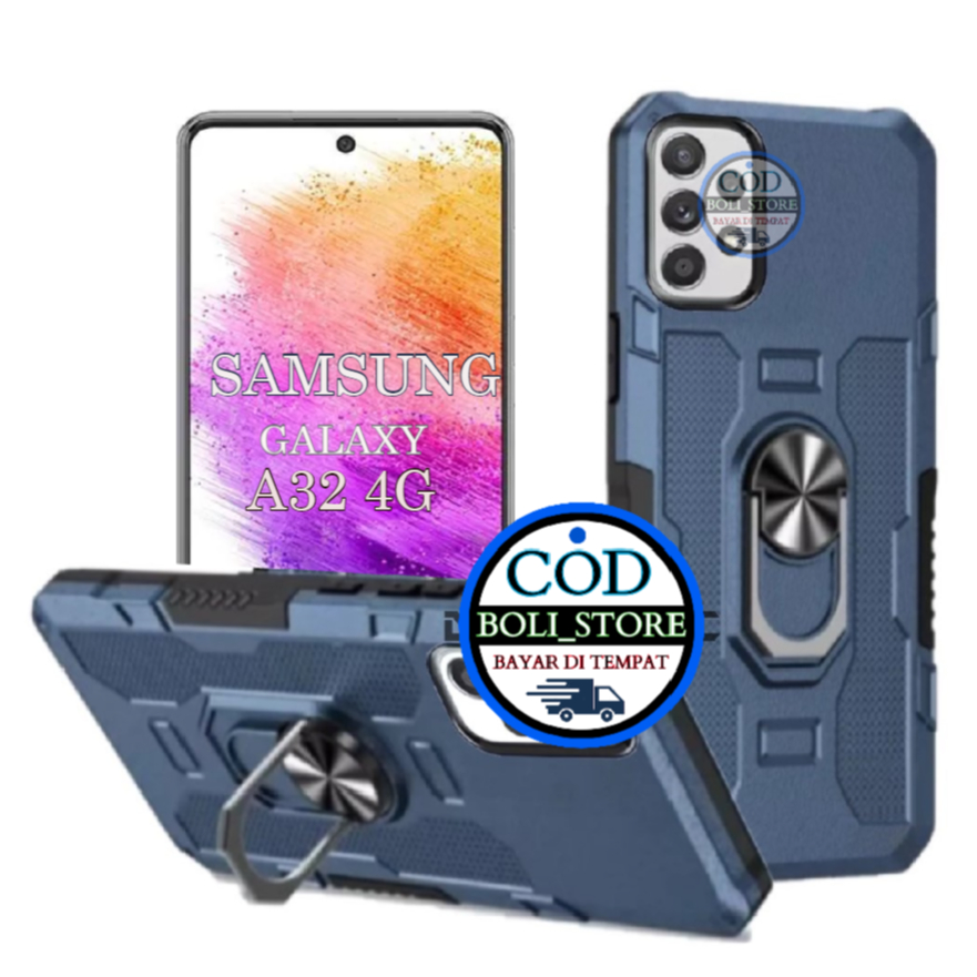 Case SAMSUNG GALAXY A32 4G NEW Soft Case Robot Hit EYE Ring Standing Hard Case