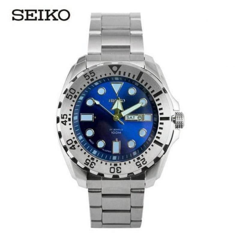 Jam tangan Automatic SEIKO 5 Sports Blue dial Stainless steel Caliber 4R36A fullset