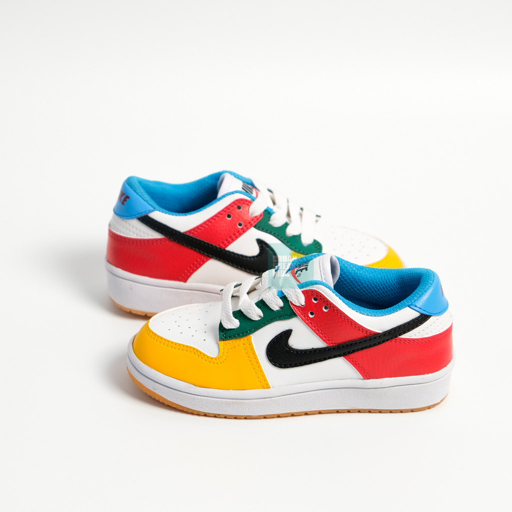 Dunk Sepatu Anak Laki Laki Sneakers Warna Biru Merah Kuning Usia 3-10 Tahun - Urban Sneaker Kids