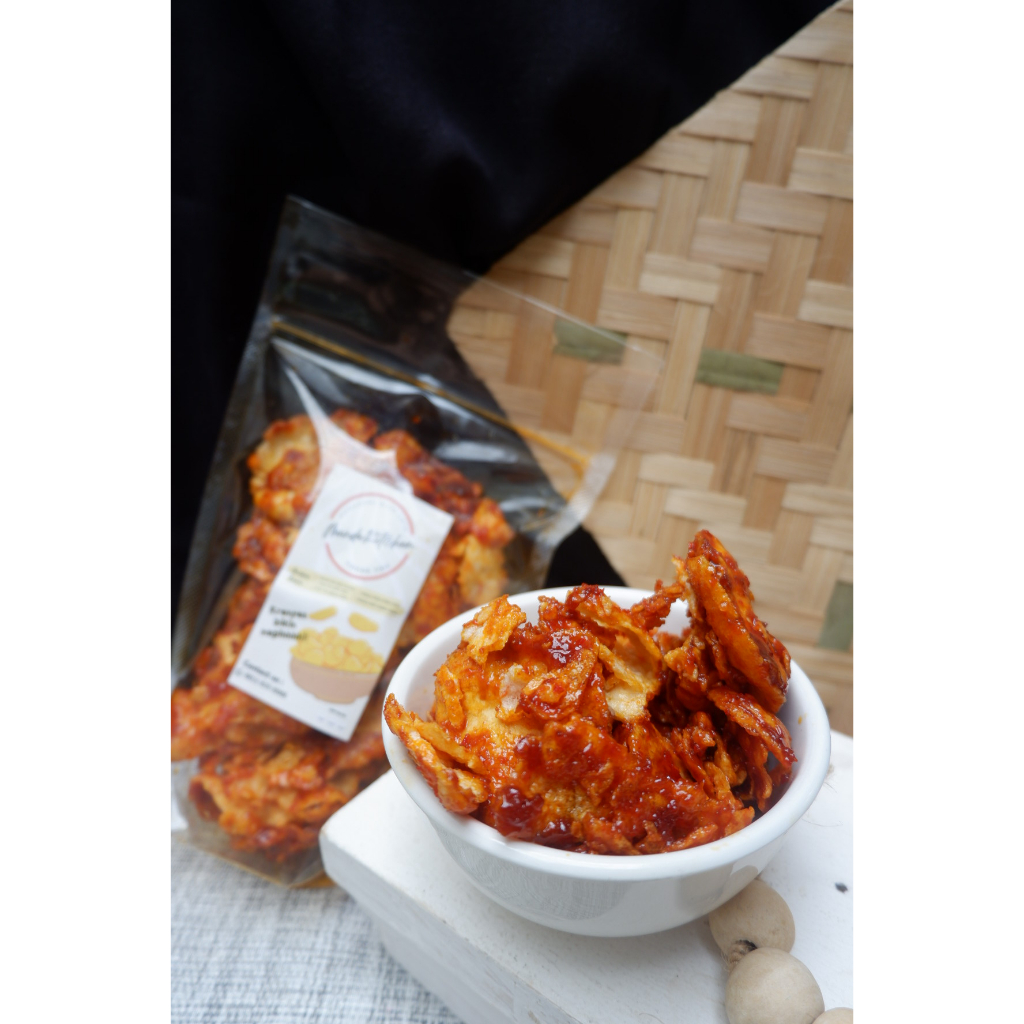 

Emping Melinjo Premium 500 GR/ Pedas Manis / Emping Balado/ Emping Sambal
