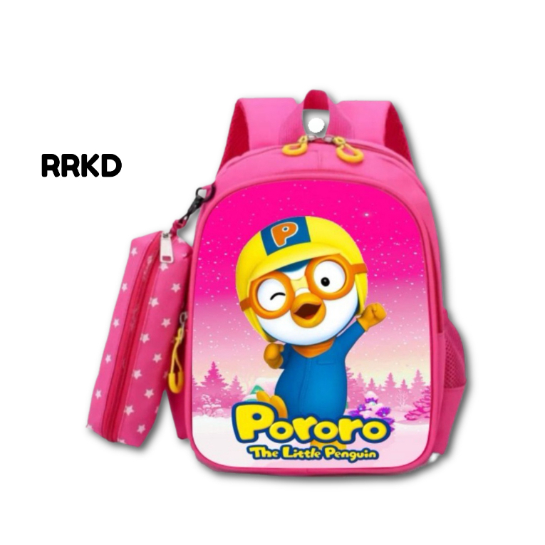 Tas pororo anak sekolah TK SD perempuan laki laki karakter