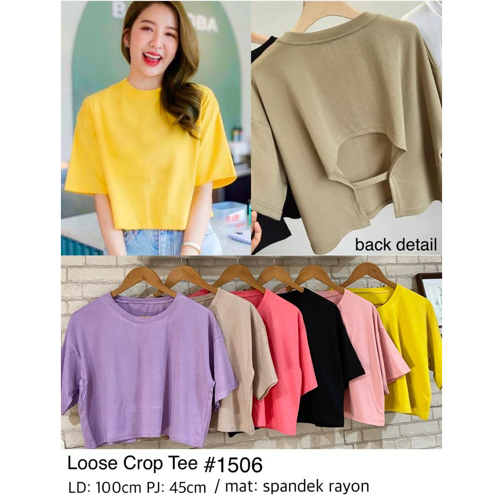 WS Atasan Crop  Wanita / Crop Tee /Basic Tee Crop Oversize / Loose Crop Tee / Crop Top