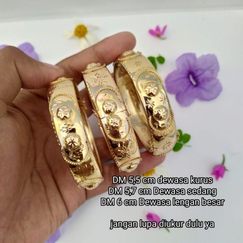 Terbaru!!Gelang Bengkok swasa Lebar jumbo Tali air 15mm.