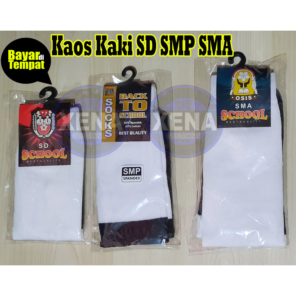 KAOS KAKI SEKOLAH HITAM PUTIH ISI 5PASANG ISI 3PASANG ISI 1PASANG kaos kaki anak sekolah SD SMP SMA panjang putih telapak hitam murah