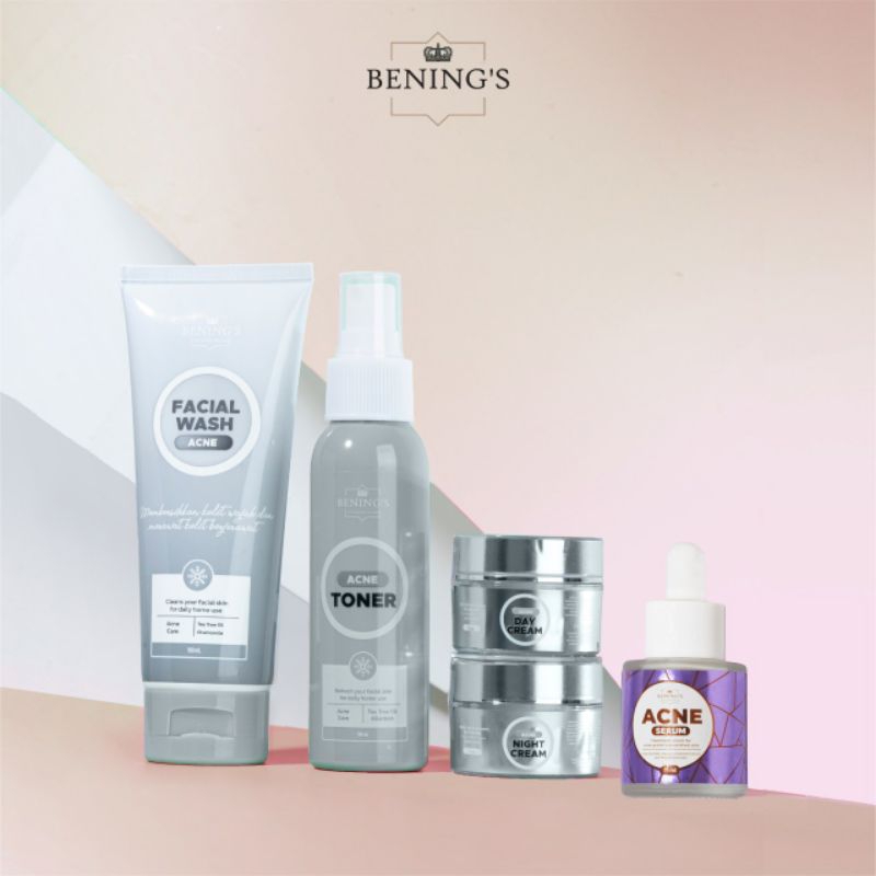 BENING'S SKINCARE DR OKY PRATAMA PAKET ACNE DENGAN SERUM/BENING'S CLINIC/BENINGS SKINCARE